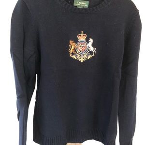 Ralph Lauren Navy blue emblem sweater